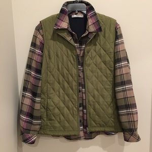 Lee Riders Lined Flannel Shirt & Quilted Vest Set